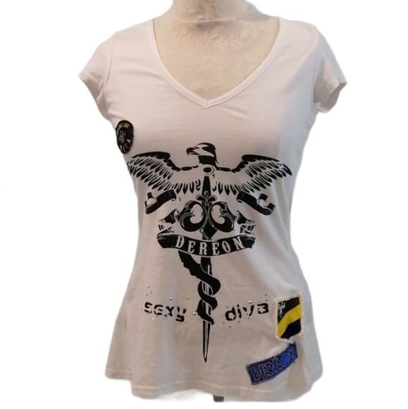 Dereon Beyonce Sexy Diva Back Zipper T-shirt Sz Sm… - Picture 10 of 13